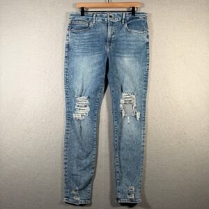 Good American Blue Distressed Skinny Jeans